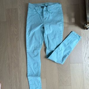 J BRAND Juniper Pastel Mint Green 811 SKINNY LEG Mid Rise Stretch Twill Jeans 28